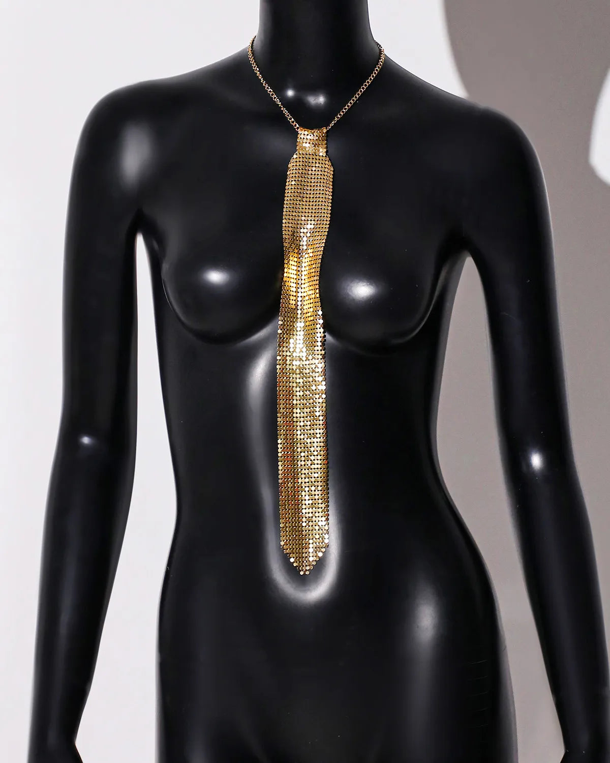 Rhinestone Crystal Neck Tie Necklace - Luxury Diamond Collar