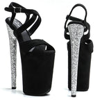 9-Inch Glitter Platform Sandals - Slip-On Heels
