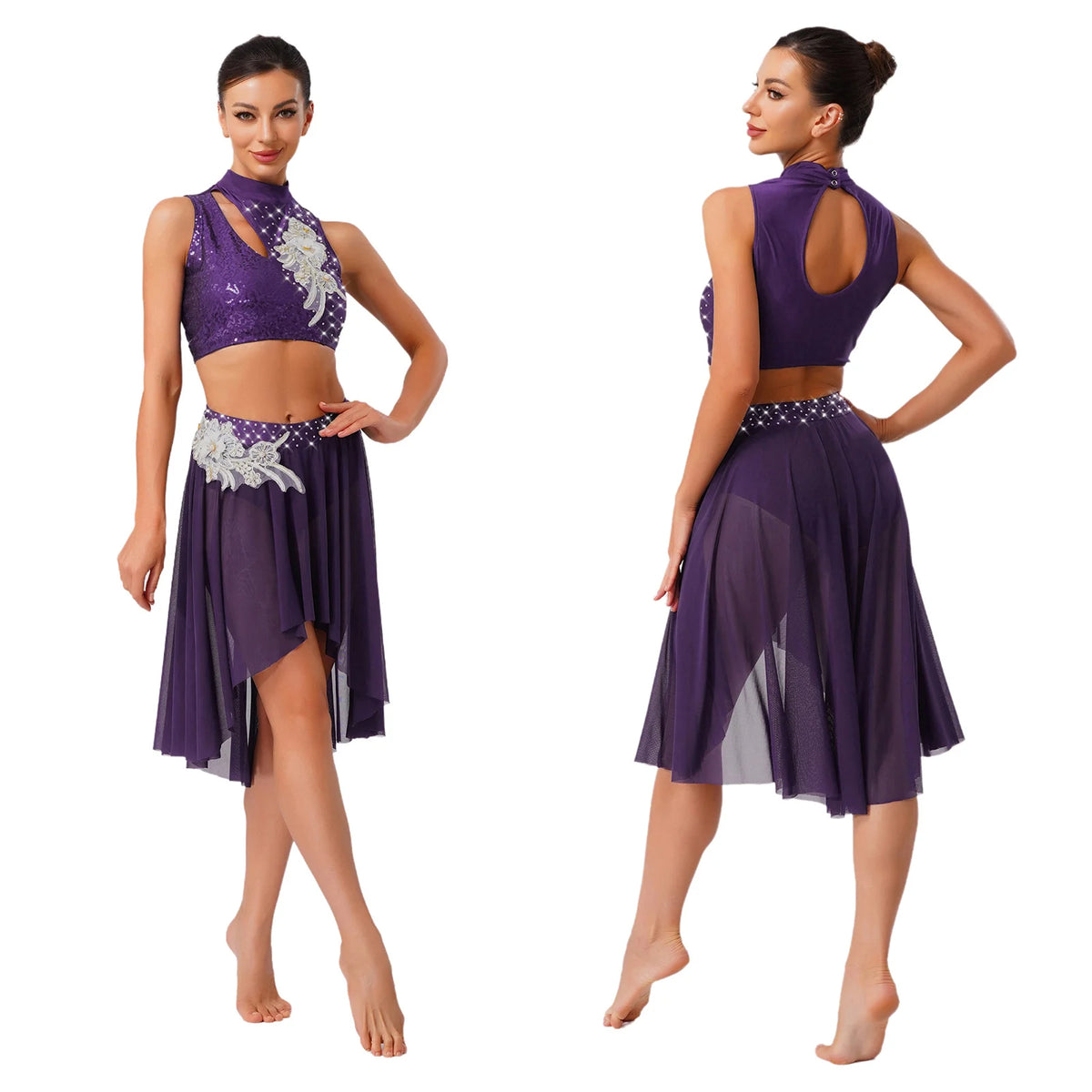 Starlight Floral Appliqué Lyrical Dance Set