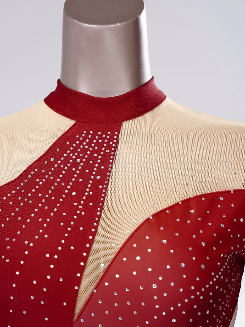 Skating Dress | Rhinestone Mesh & Ruffles