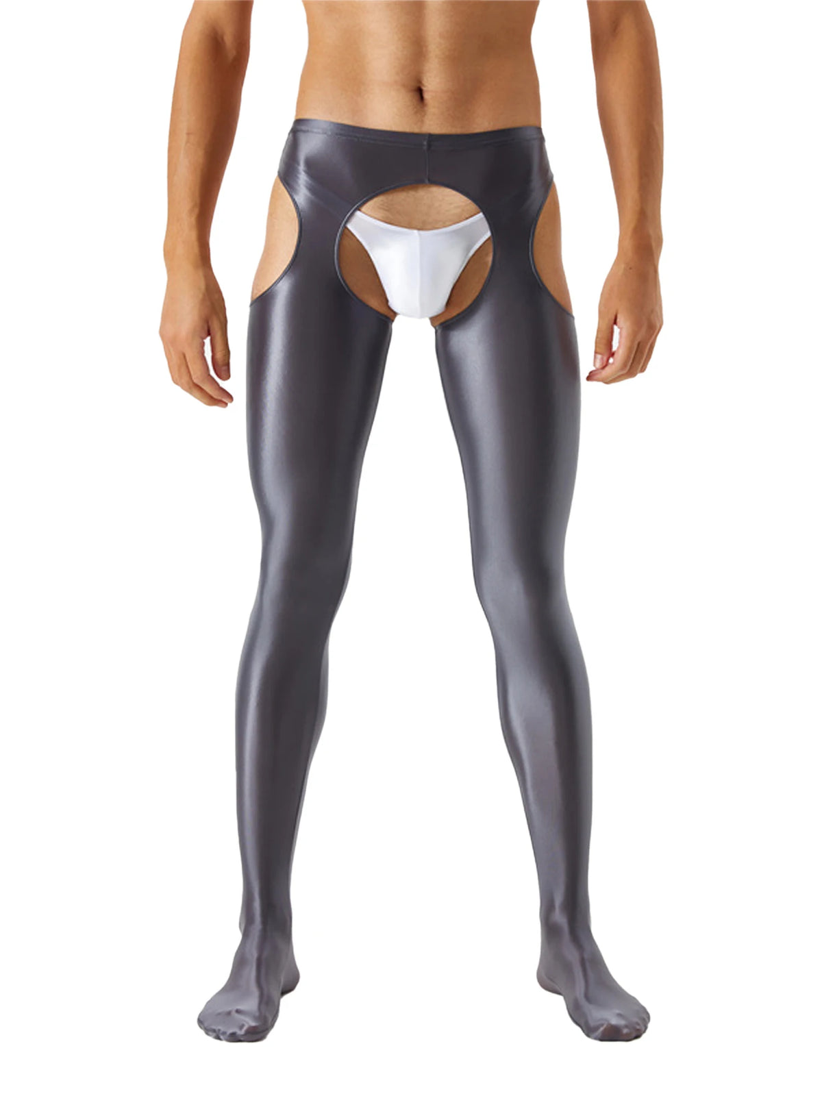 Men's Glossy Dance Tights | Footed | Stretch Fit
