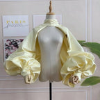 Satin Bolero | Puffy Sleeves & High Neck | Pageant & Stage