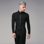 Men’s Latin Dance Top | High Neck