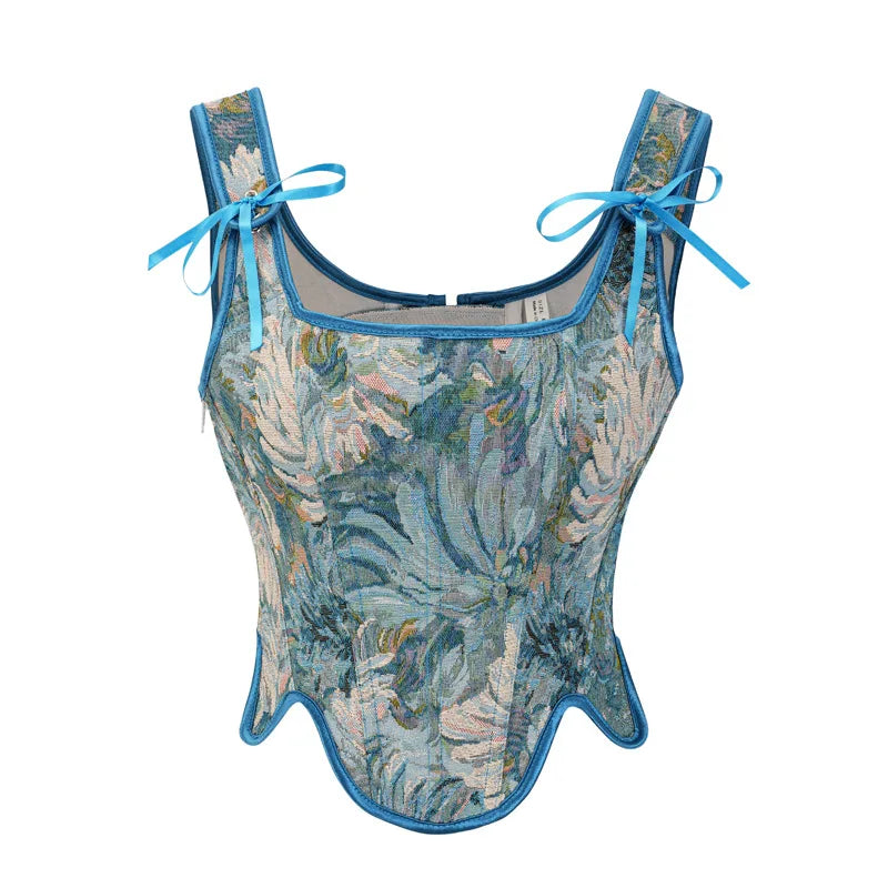 Floral Overbust Corset | Victorian & Gothic | 8 Colors