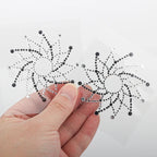 Swirl Rhinestone Nipple Pasties | Transparent | One Size