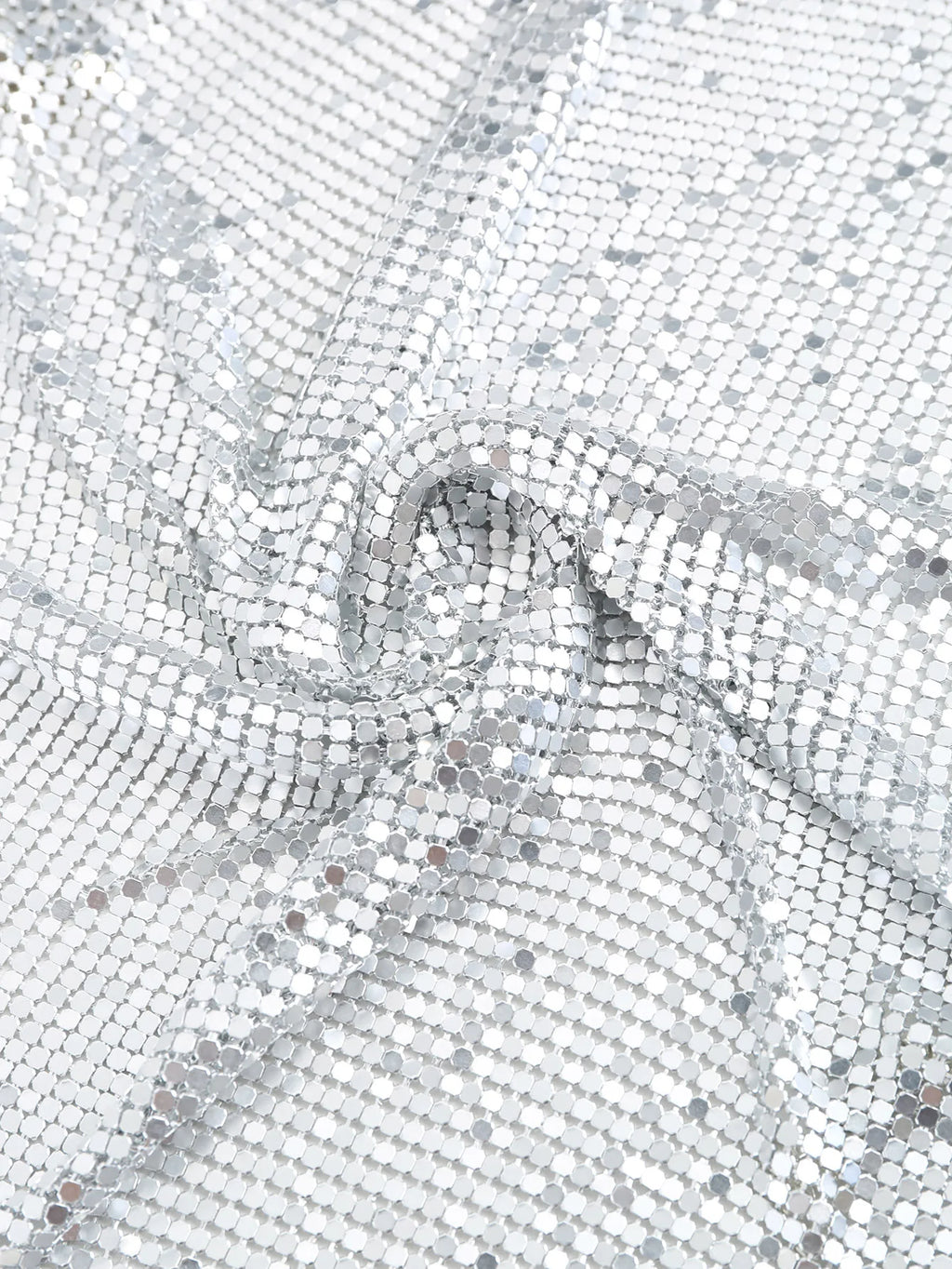 Metallic Sequin Off-Shoulder Halter Top