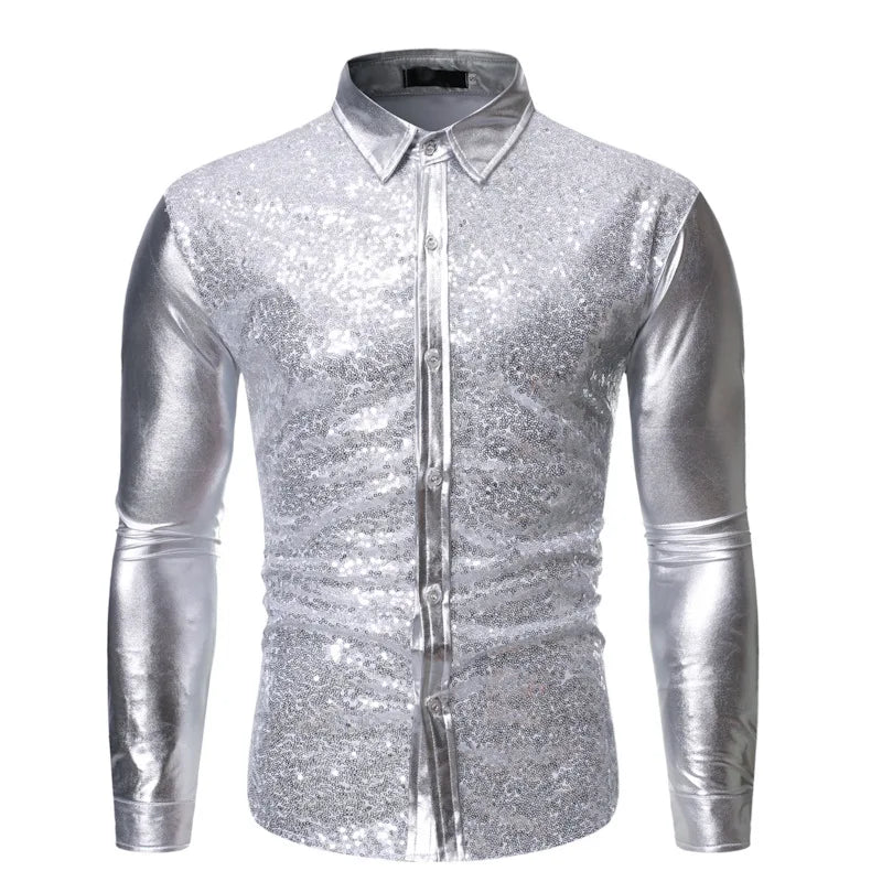 Men's Metallic Shirt | Long-Sleeve Shine