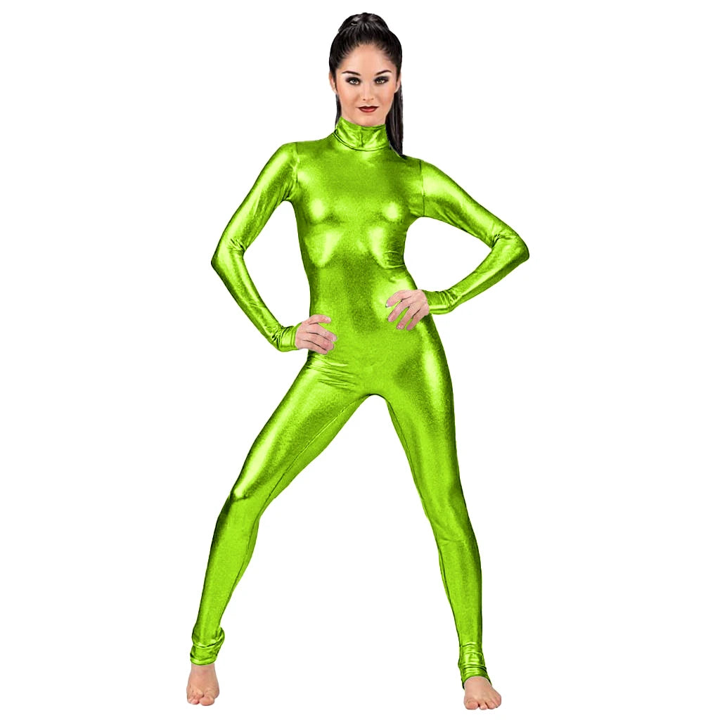 Metallic Catsuit | Long-Sleeve Performance Unitard
