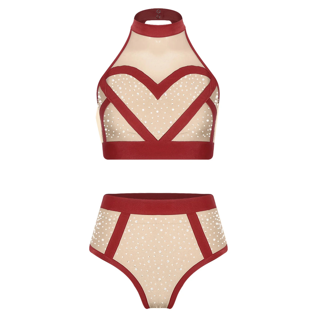 Pole Dance Set | Rhinestone Color Block
