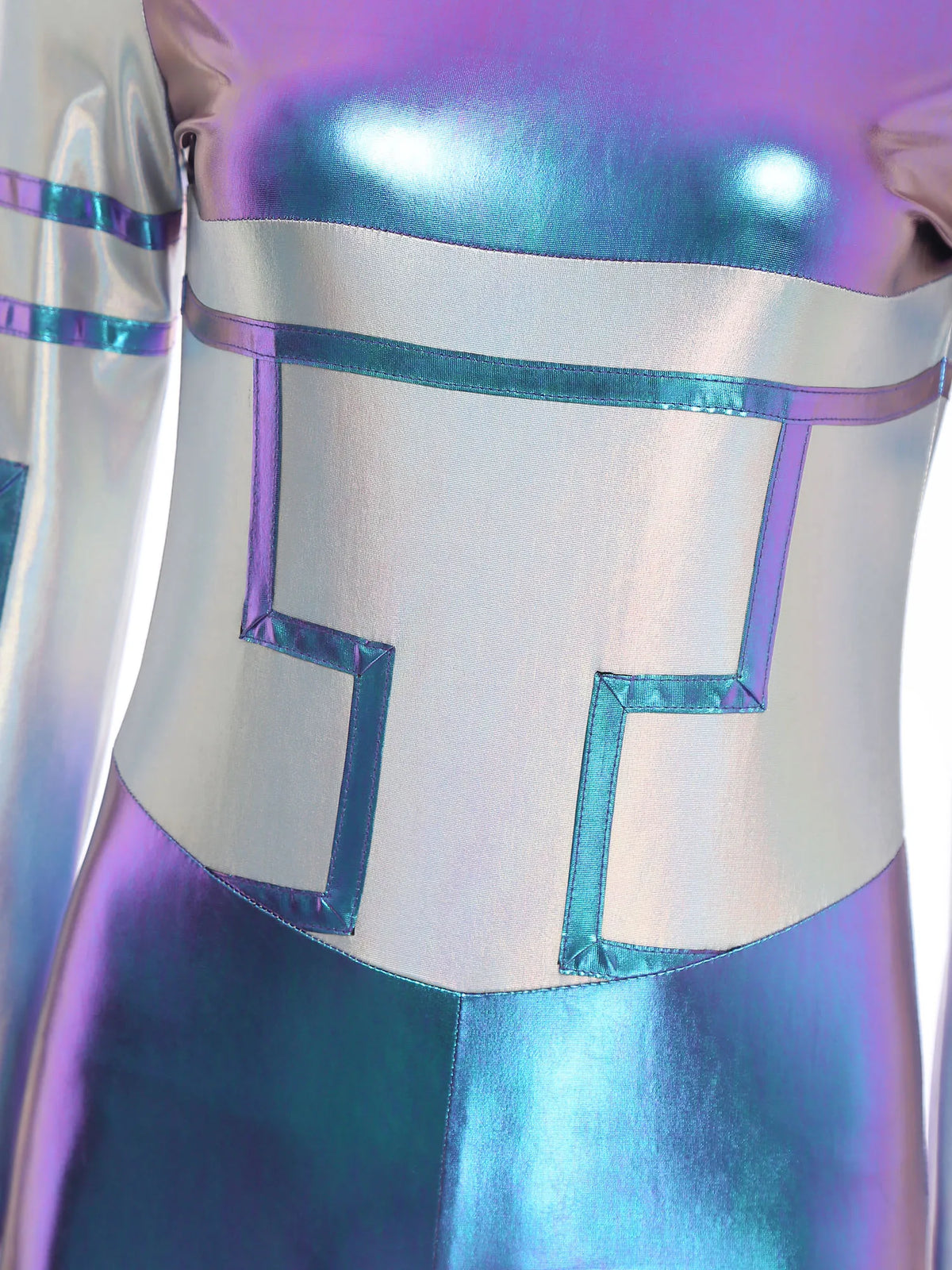 Metallic Space Romper | Long Sleeves