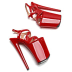 Patent Platform Pole Dance Sandals – 9-Inch High Heel Stage Shoes