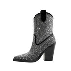 Rhinestone Western Mid-Calf Boots | Stage & Drag