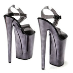 9-Inch Electroplated Platform Heels - Exotic Dance Sandals