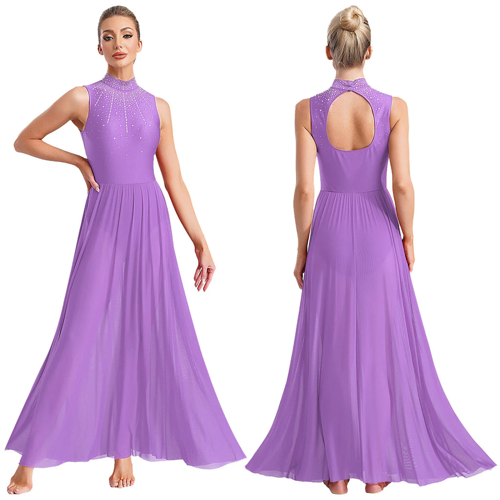 Lyrical Dance Dress | Rhinestone Cutout Back
