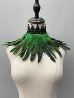 Feather Collar | Lace Choker Detail