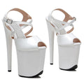 20cm Open Toe Platform Pole Dance Sandals - 8 Inch High Heels