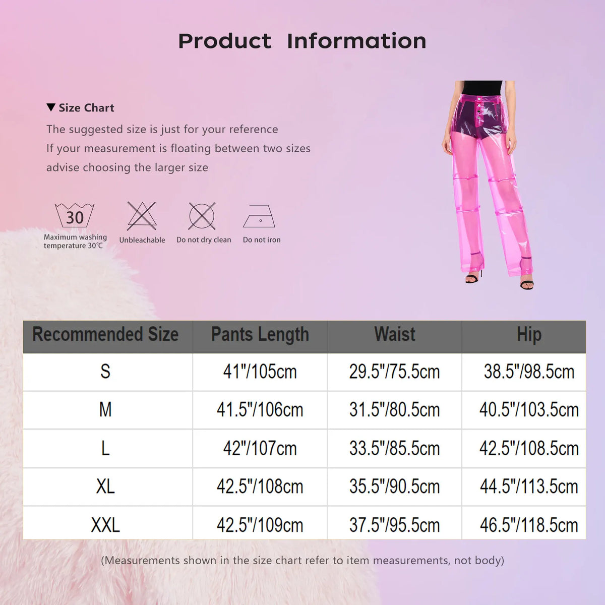 Transparent Trousers | Wide-Leg Color