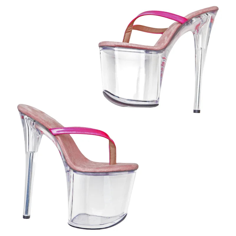 8-Inch Clear Platform Sandals