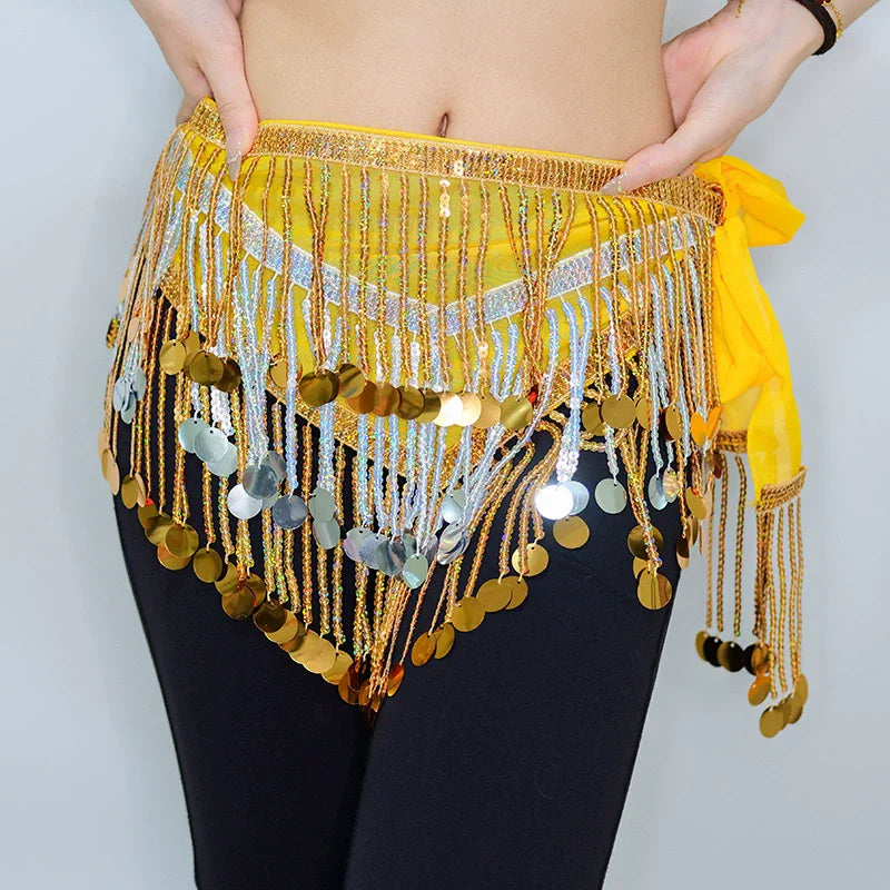 Sequin Fringe Hip Scarf | Belly Dance Belt