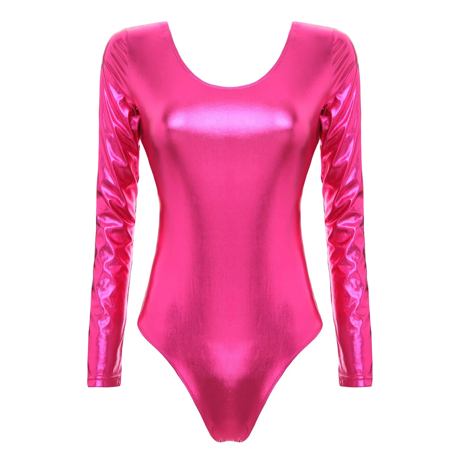 Metallic Long-Sleeve Bodysuit Leotard | 6 Colors