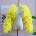 Ruffled Organza Bolero | Puff Sleeve Jacket | Pageant & Formal
