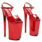 23cm Open Toe Platform Pole Dance Sandals - 9 Inch High Heels
