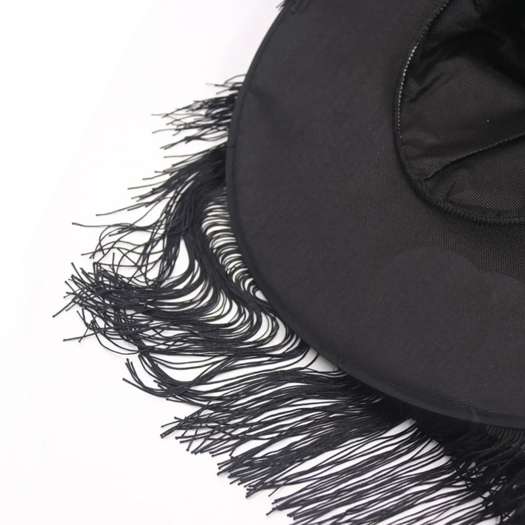 Witch Hat | Wide Brim Tassel | Gothic & Halloween