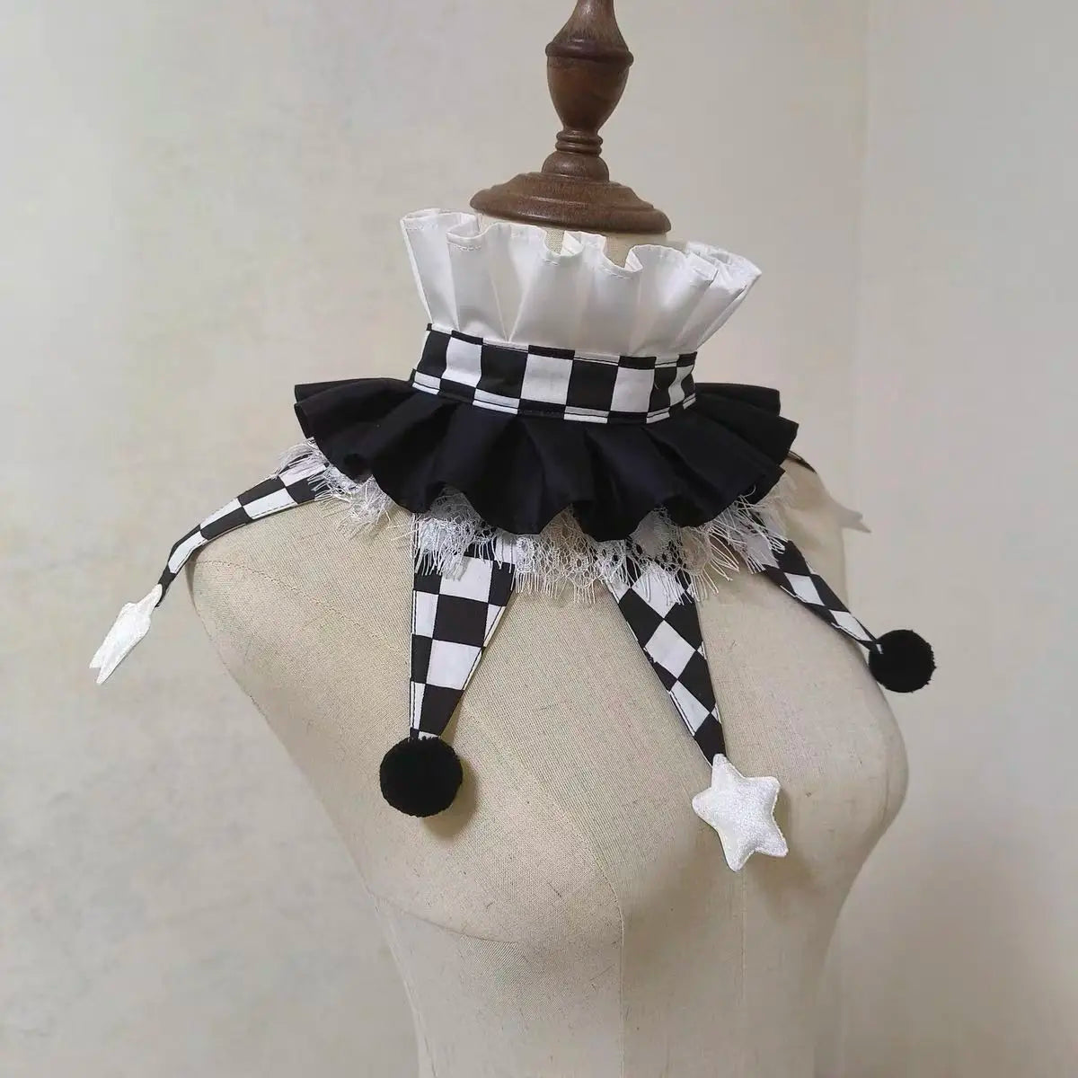 Clown Jester Collar | Colorful Ruff | Stage & Halloween