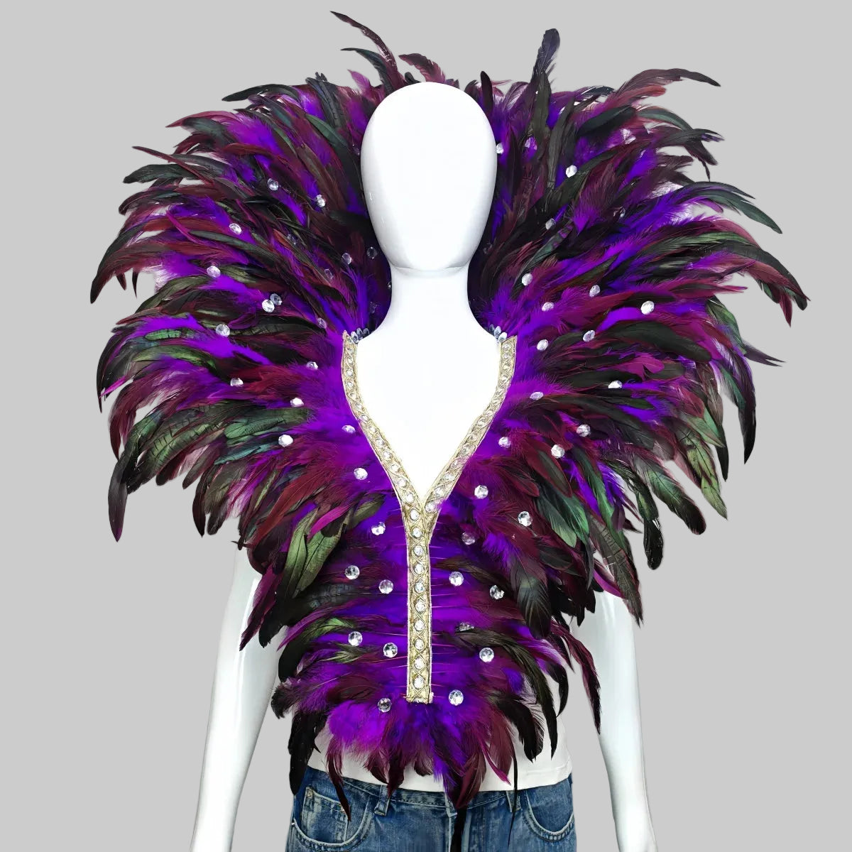 Feather Shawl - Stage Performance & Costume Accessory
