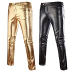 Men's Shiny Faux Leather Pants | Skinny Fit | Stage