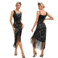 1920s Sequin Tassel Peacock Dress | Flapper | Charleston Dance