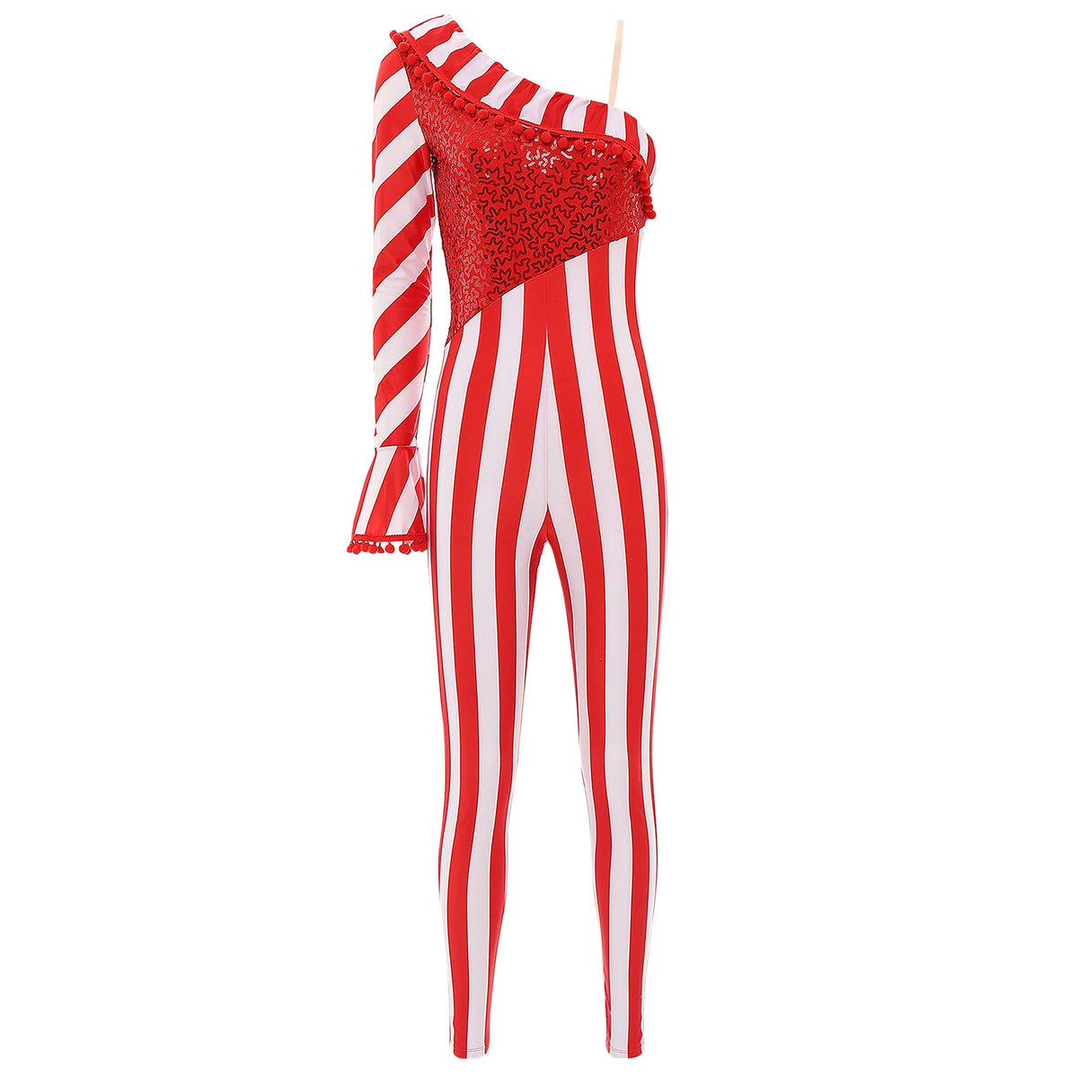 Candy Cane Jumpsuit | Christmas Stripes
