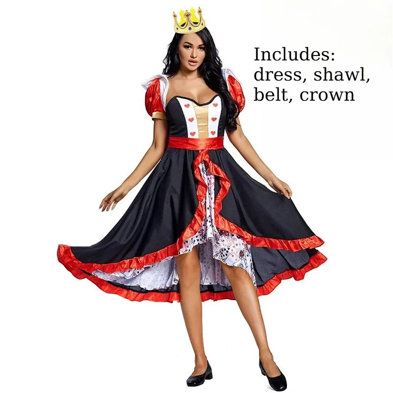 Queen of Hearts Costume | Ball Gown | Poker Queen Dress