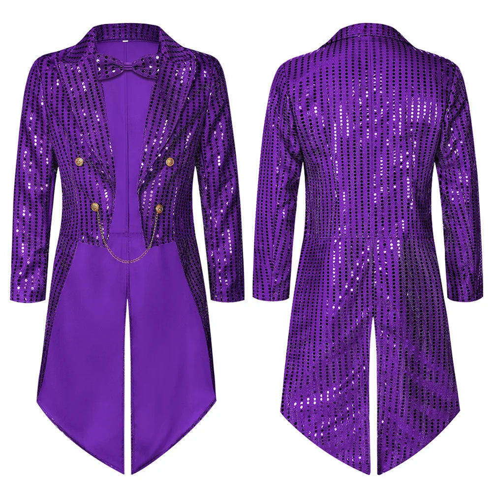 Men's Sequin Tailcoat | Longline Silhouette