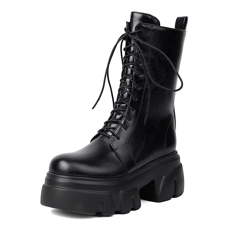Platform Ankle Boots | Lace-Up | 7.5cm