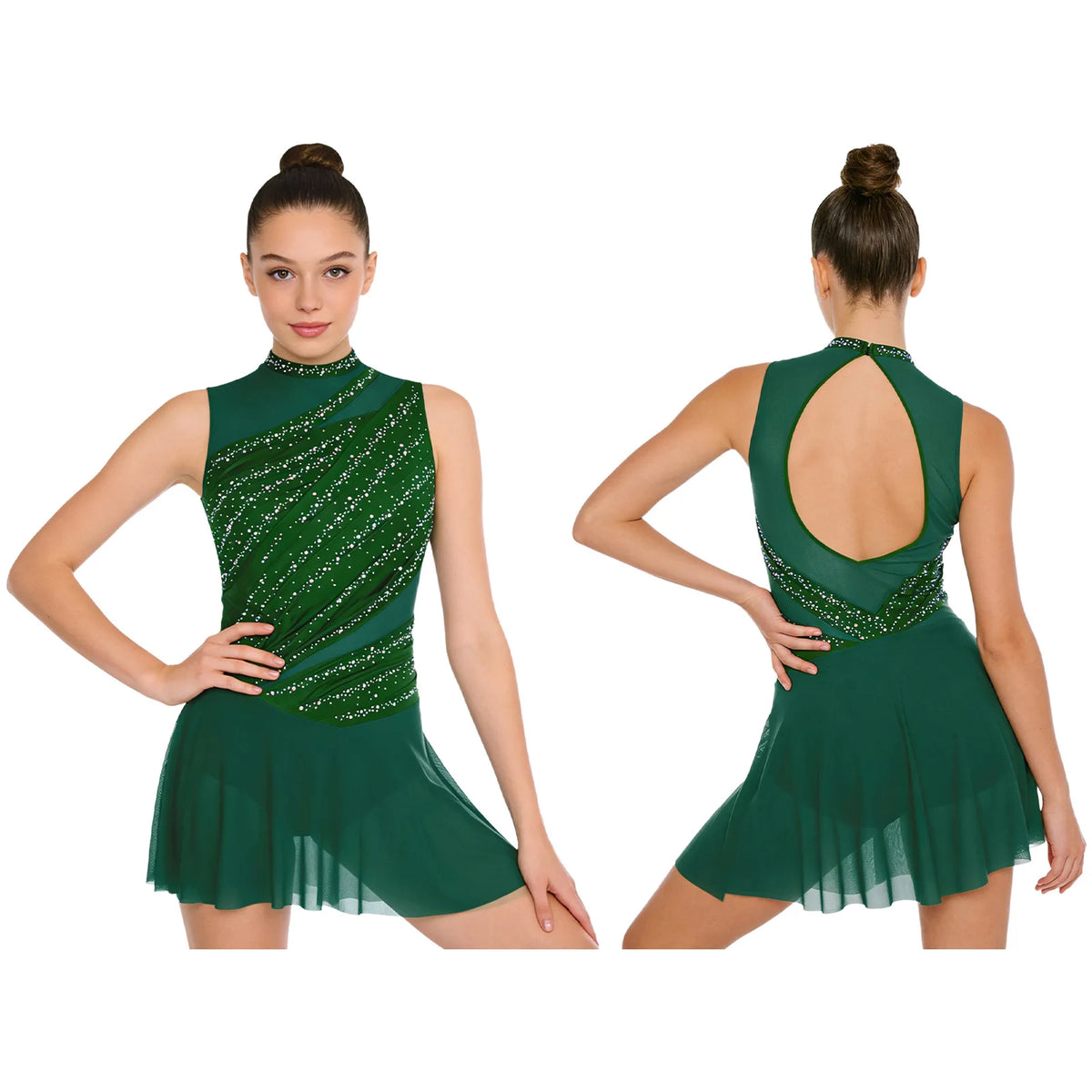 Celestial Rhinestone Keyhole Dance Dress