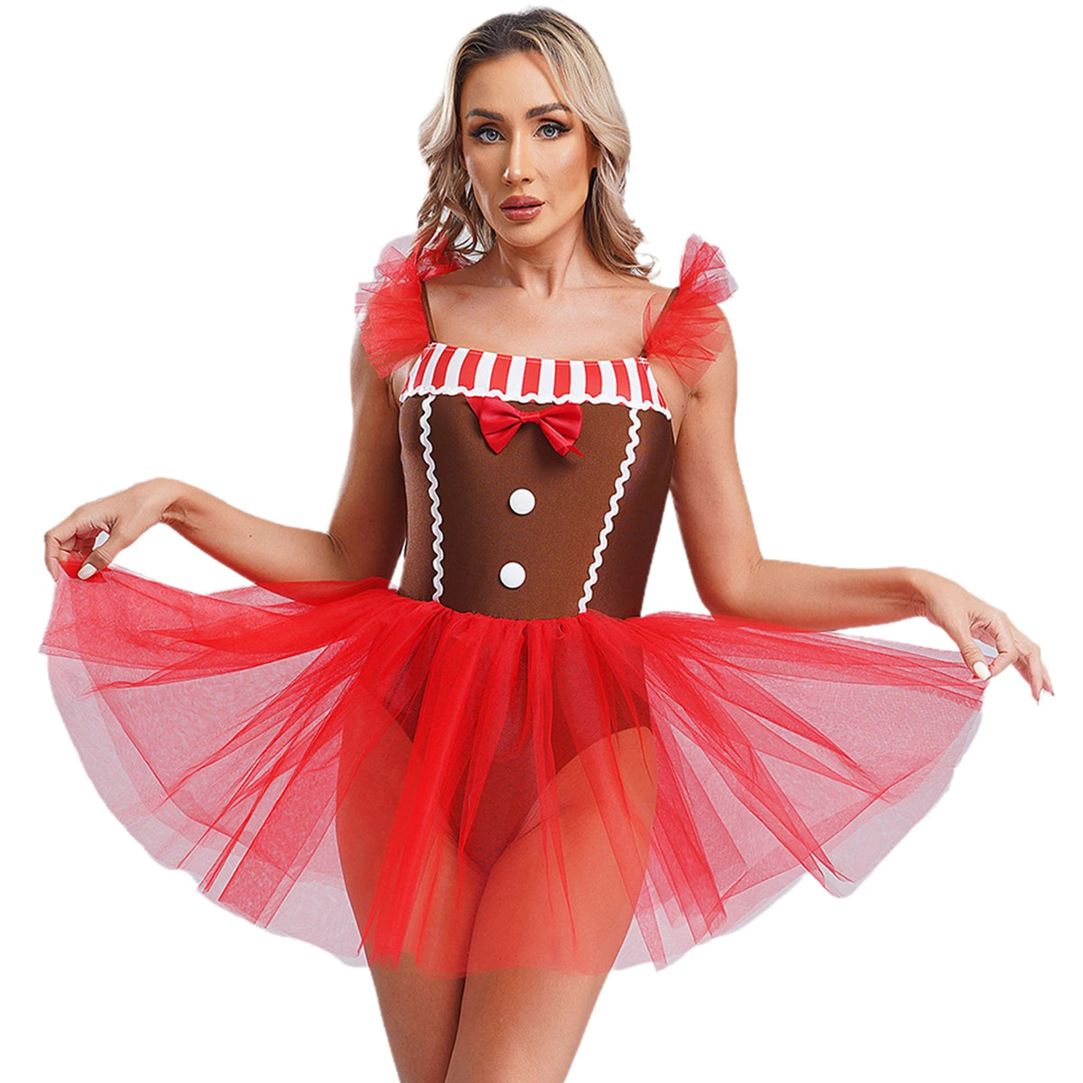 Gingerbread Costume Dress | Candy Stripes