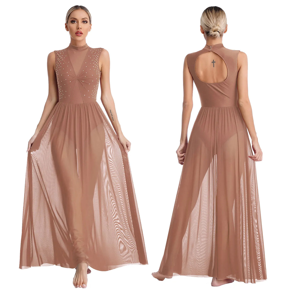 Lyrical Dance Dress | Rhinestone Cutout Back