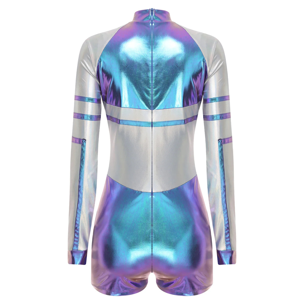 Metallic Space Romper | Long Sleeves
