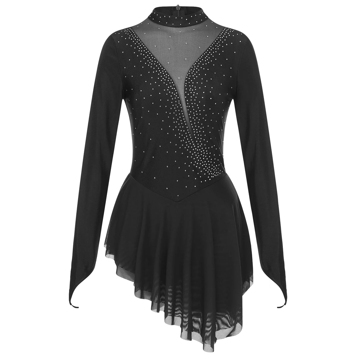 Aurora Rhinestone Lyrical Dance Leotard Dress