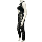 Black Button Top & Pants Two-Piece Set - High Stretch Outfit