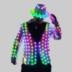 LED Sequin Performance Suit Jacket - Light Up Slim Fit Blazer for Performers