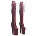 9-Inch Suede Thigh-High Boots - Platform Dance Boots
