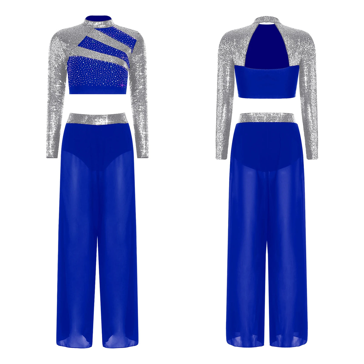 Lyrical Dance Set | Sequin Split Pants
