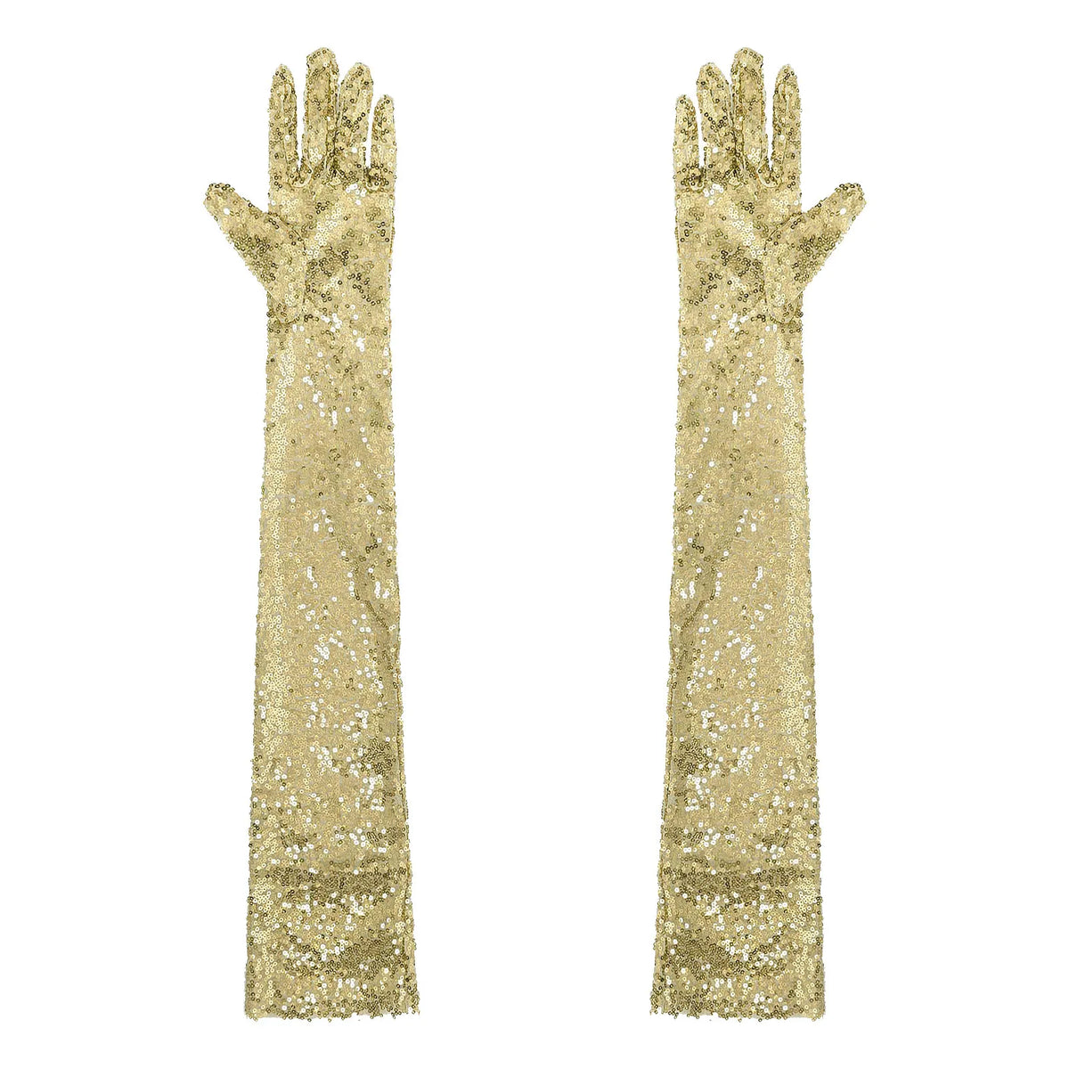 Starlight Sequin Elbow-Length Opera Gloves