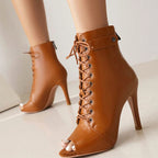 Dance Ankle Boots | Smooth Lace-Up | 7–11 cm