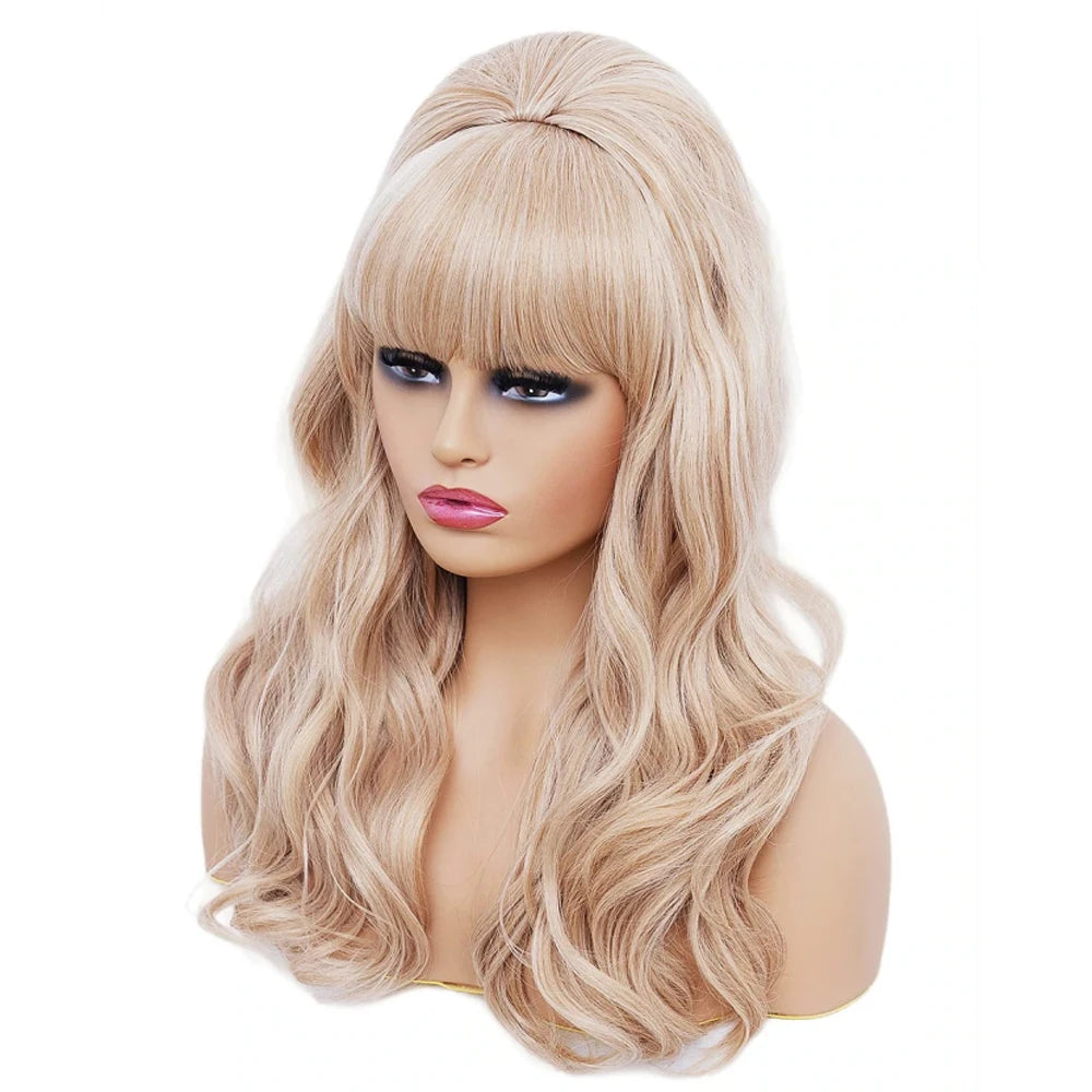 Blonde Bouffant Wig | Waves & Bangs