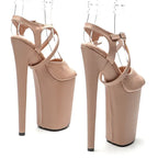 Matte Peep-Toe Platform Sandal Heel – 9 Inch Stage & Pole Dance