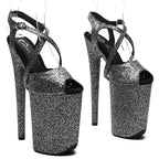 9-Inch Glitter Platform Sandals