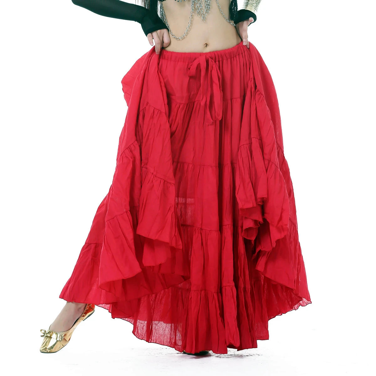 Tribal Gypsy Belly Dance Skirt | 21-Yard Linen Maxi